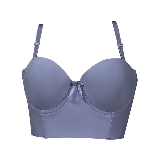 Sexy Bra for Women Push Up Lingerie Smooth 1/2 Cup Seamless Bra Adjustable Straps Bralette Female One-Piece Underwear 6 Colors