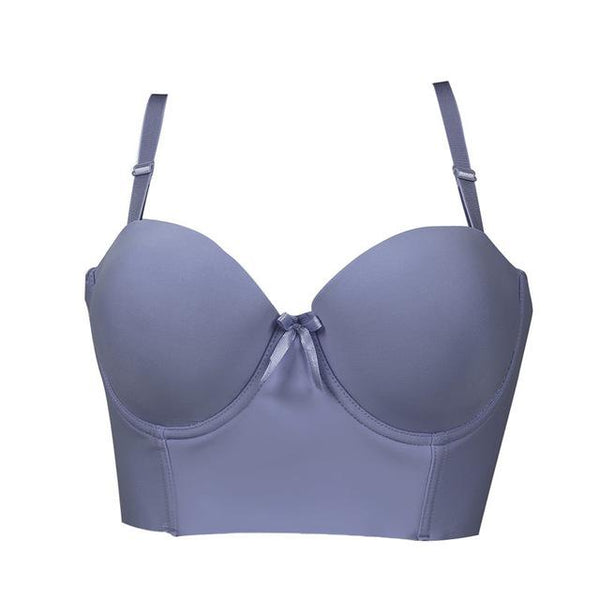 Sexy Bra for Women Push Up Lingerie Smooth 1/2 Cup Seamless Bra Adjustable Straps Bralette Female One-Piece Underwear 6 Colors
