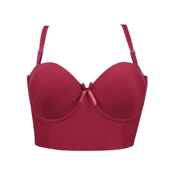 Sexy Bra for Women Push Up Lingerie Smooth 1/2 Cup Seamless Bra Adjustable Straps Bralette Female One-Piece Underwear 6 Colors