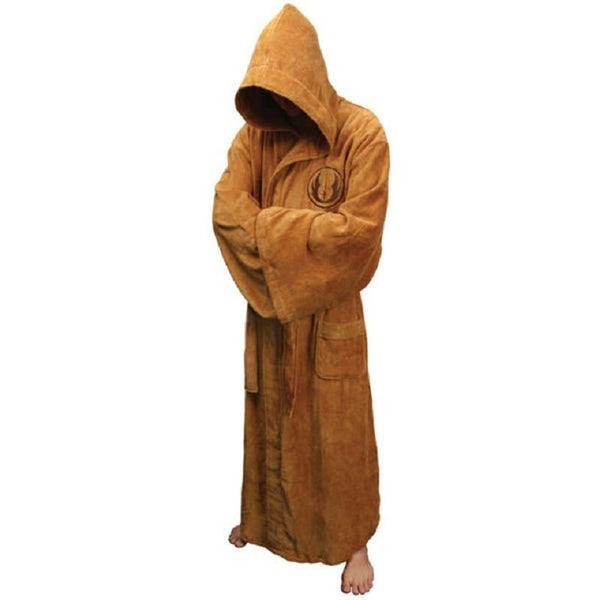Flannel Robe Male With Hooded Thick Star Wars Dressing Gown Jedi Empire Men's Bathrobe Winter Long Robe Mens Bath Robe