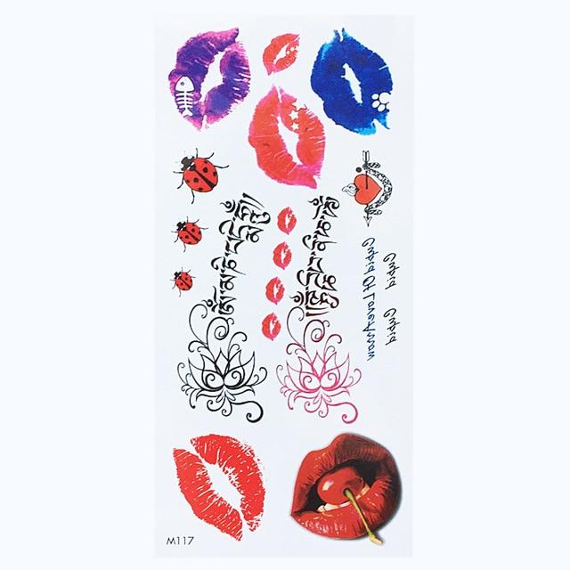 1 Sheet Temporary English Word Tattoo Stickers Black Letters Feather Body Art Tattoos Sticker Waterproof For Temporary Tattoos