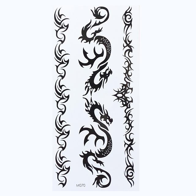 1 Sheet Temporary English Word Tattoo Stickers Black Letters Feather Body Art Tattoos Sticker Waterproof For Temporary Tattoos