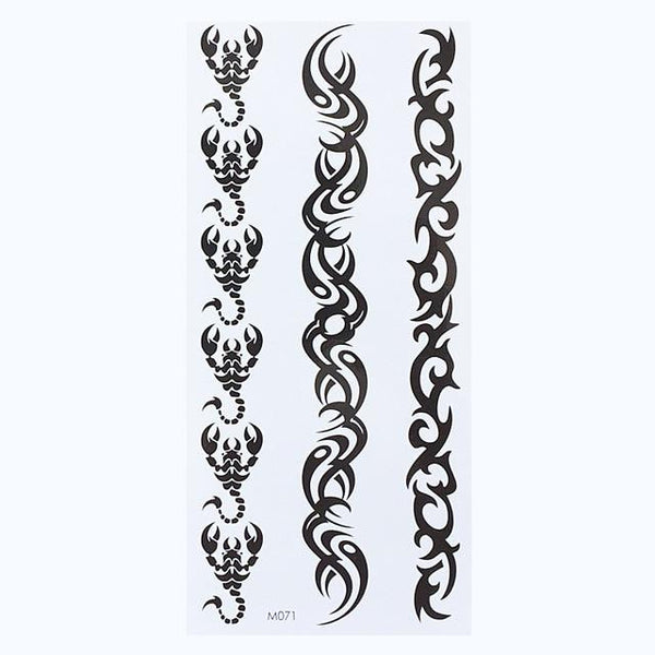 1 Sheet Temporary English Word Tattoo Stickers Black Letters Feather Body Art Tattoos Sticker Waterproof For Temporary Tattoos