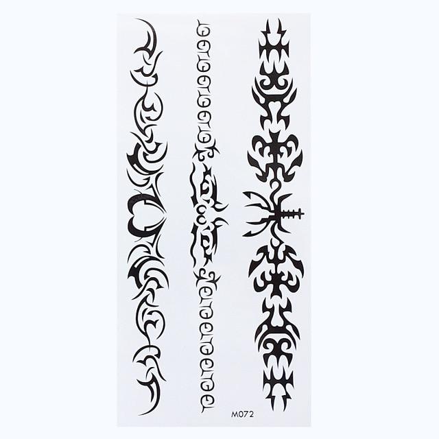 1 Sheet Temporary English Word Tattoo Stickers Black Letters Feather Body Art Tattoos Sticker Waterproof For Temporary Tattoos