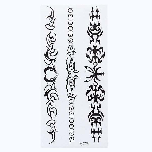 1 Sheet Temporary English Word Tattoo Stickers Black Letters Feather Body Art Tattoos Sticker Waterproof For Temporary Tattoos