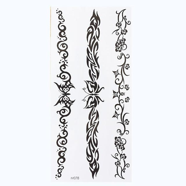 1 Sheet Temporary English Word Tattoo Stickers Black Letters Feather Body Art Tattoos Sticker Waterproof For Temporary Tattoos