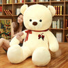 1PC 60-100cm Large Teddy Bear Plush Toy Lovely Huge Stuffed Soft Bear Wear Bowknot Bear Kids Toy Birthday Gift For Girlfriend