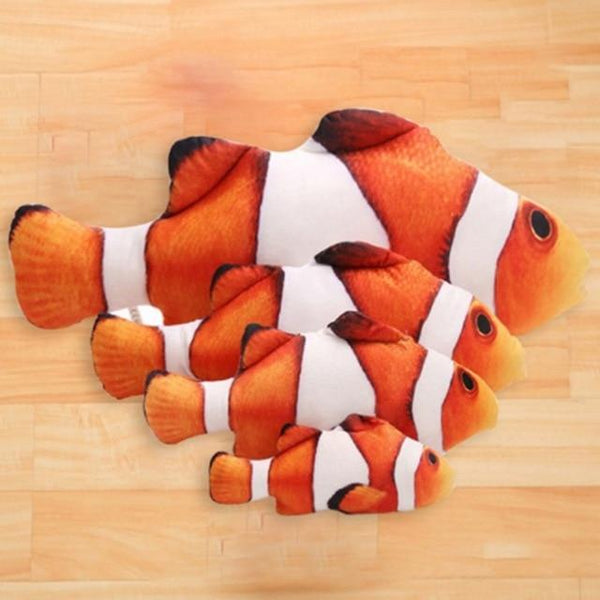 Cat Simulation Fish Catnip Toys Pet Kitten Cushion Grass Bite Chew Funny Scratch Stuffed Pillow Pets Padded Toy 30cm 10 Styles