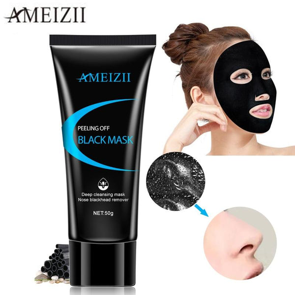 AMEIZII Black Mask Face Blackhead Remover Peeling Mask Suction Blackhead Acne Treatment Deep Cleansing Facial Skin Care Masks