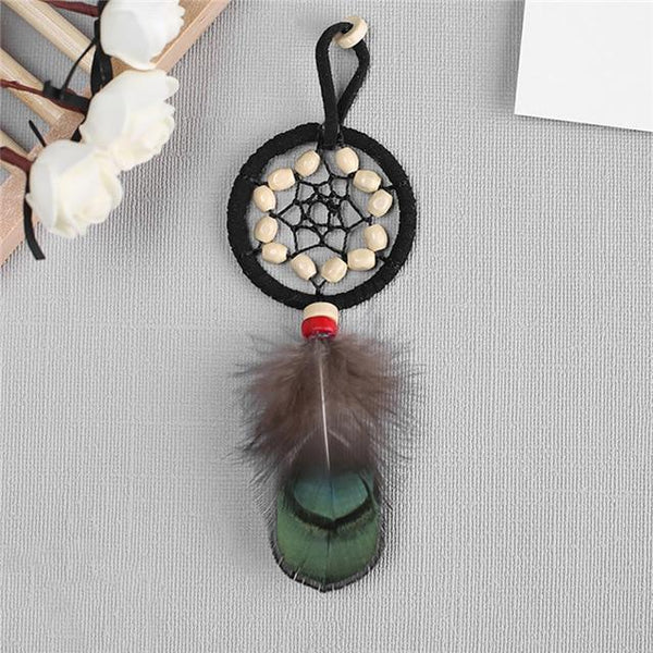 Mini Dream Catcher Car Pendant Hanging Ornaments Indian Dreamcatcher Wind Chimes Home Decor Auto Interior Suspension Adornments