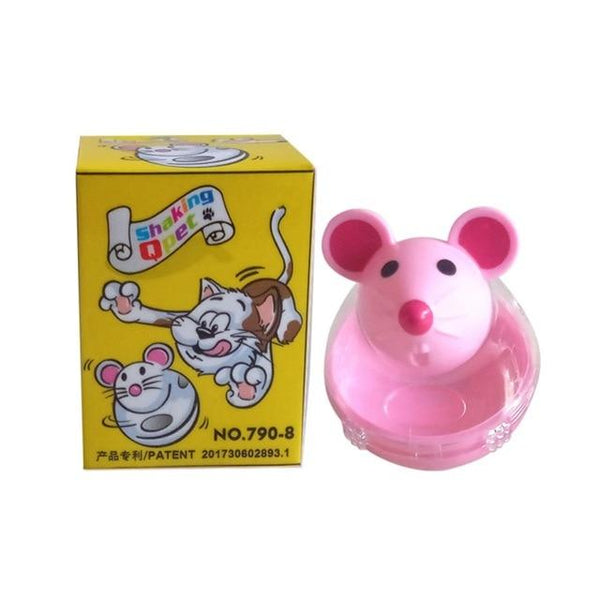 Cat Food Leak Toys Pet Feeder Toy Cat Mice Shape Food Rolling Leakage Dispenser Bowl Playing Training Educational Toys For Cats