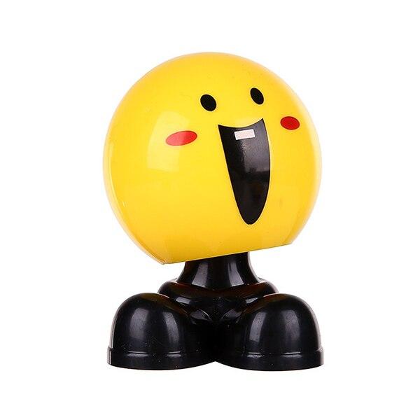 Shaking Head Toys Car Ornaments Bobblehead Nod Dolls Cute Cartoon Funny Emoji Wobble Head Robot Lovely Car Dashboard Decor Auto