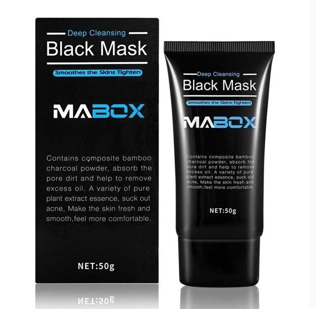 MABOX Bamboo Charcoal Black Mask Face Care Deep Cleansing Purifying Blackhead 3 Steps Black Head Remover Acne Nose Mask