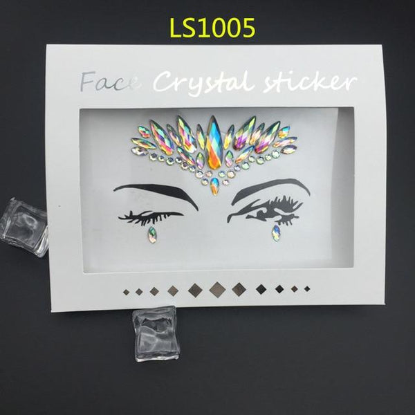 Temporary Rhinestone Glitter Tattoo Stickers Face Jewels Gems Festival Party Makeup Body Jewels Flash Fake Temporary Tattoos