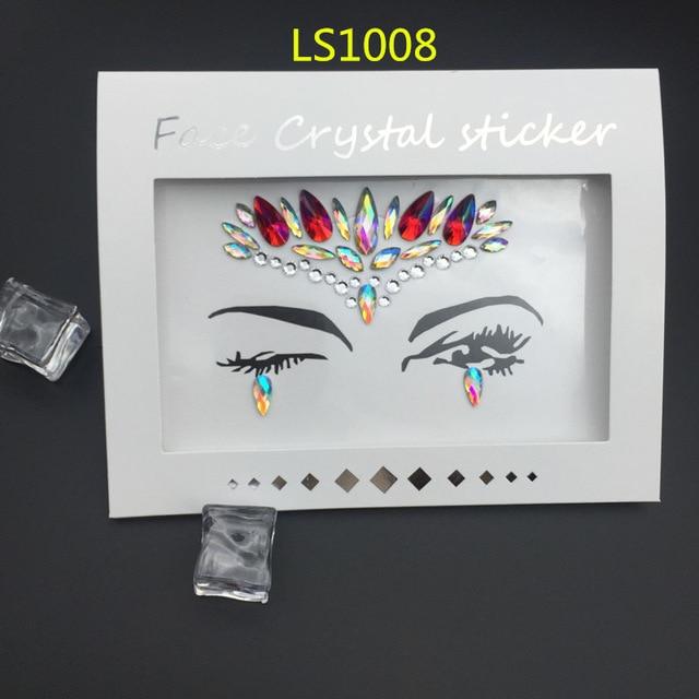 Temporary Rhinestone Glitter Tattoo Stickers Face Jewels Gems Festival Party Makeup Body Jewels Flash Fake Temporary Tattoos