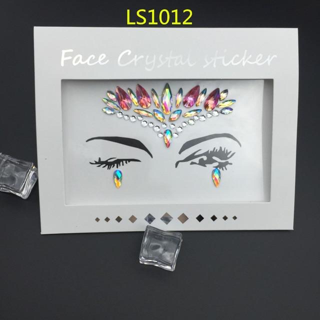 Temporary Rhinestone Glitter Tattoo Stickers Face Jewels Gems Festival Party Makeup Body Jewels Flash Fake Temporary Tattoos
