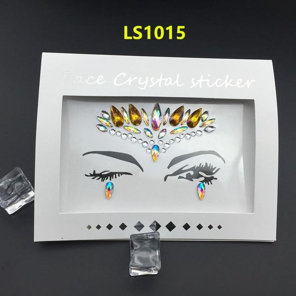 Temporary Rhinestone Glitter Tattoo Stickers Face Jewels Gems Festival Party Makeup Body Jewels Flash Fake Temporary Tattoos
