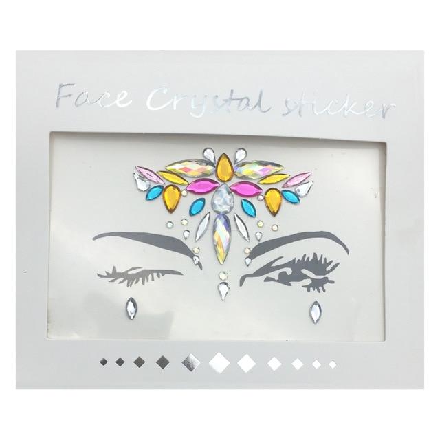Temporary Rhinestone Glitter Tattoo Stickers Face Jewels Gems Festival Party Makeup Body Jewels Flash Fake Temporary Tattoos