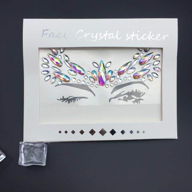 Temporary Rhinestone Glitter Tattoo Stickers Face Jewels Gems Festival Party Makeup Body Jewels Flash Fake Temporary Tattoos
