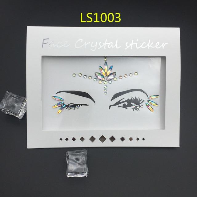 Temporary Rhinestone Glitter Tattoo Stickers Face Jewels Gems Festival Party Makeup Body Jewels Flash Fake Temporary Tattoos