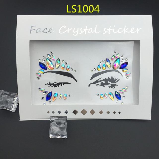 Temporary Rhinestone Glitter Tattoo Stickers Face Jewels Gems Festival Party Makeup Body Jewels Flash Fake Temporary Tattoos