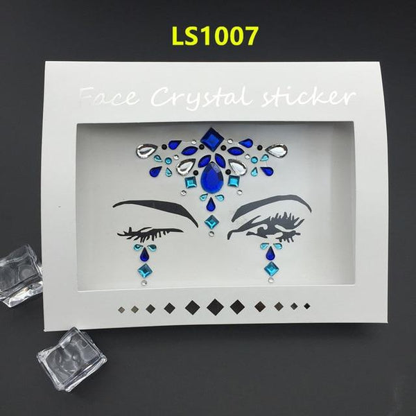 Temporary Rhinestone Glitter Tattoo Stickers Face Jewels Gems Festival Party Makeup Body Jewels Flash Fake Temporary Tattoos