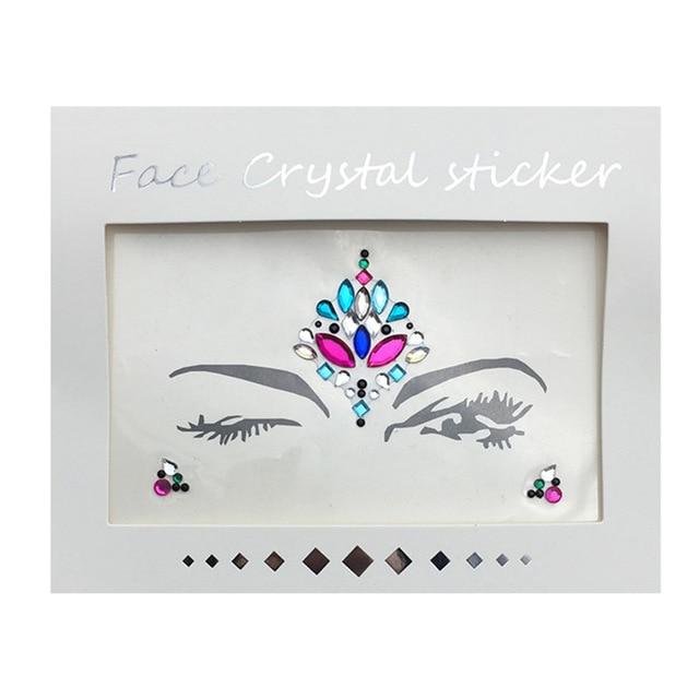 Temporary Rhinestone Glitter Tattoo Stickers Face Jewels Gems Festival Party Makeup Body Jewels Flash Fake Temporary Tattoos
