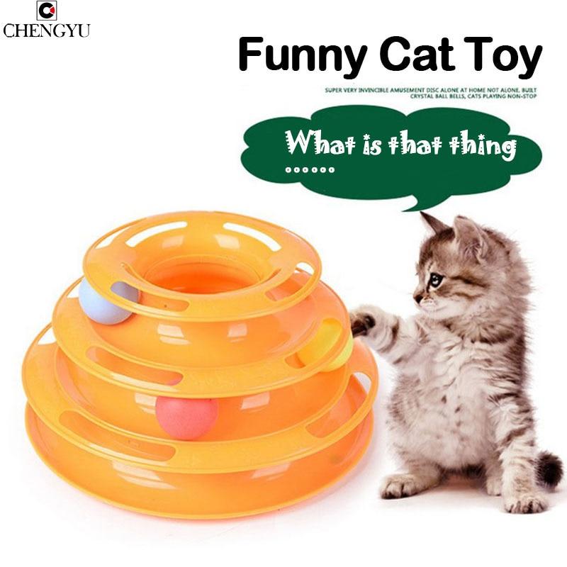 New Sale Anti Slip Orginal Design Amusement Intelligence Dog Cat Toys Three Tower Of Tracks Turntable Ball Pet Products
