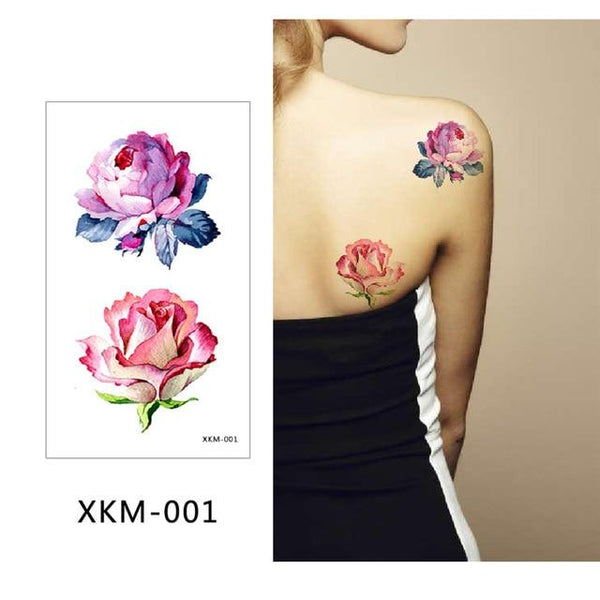 glaryyears New Designs 1 Piece Flower Body Tattoo Temporary Waterproof Flamingo Henna Animals DIY Art Tattoo Sticker 2019 XKM