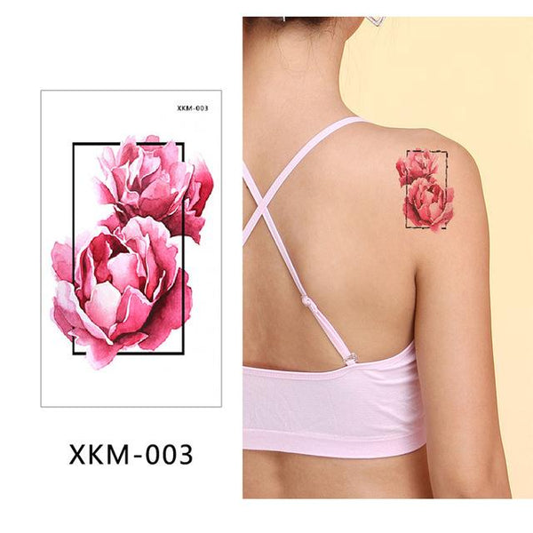 glaryyears New Designs 1 Piece Flower Body Tattoo Temporary Waterproof Flamingo Henna Animals DIY Art Tattoo Sticker 2019 XKM