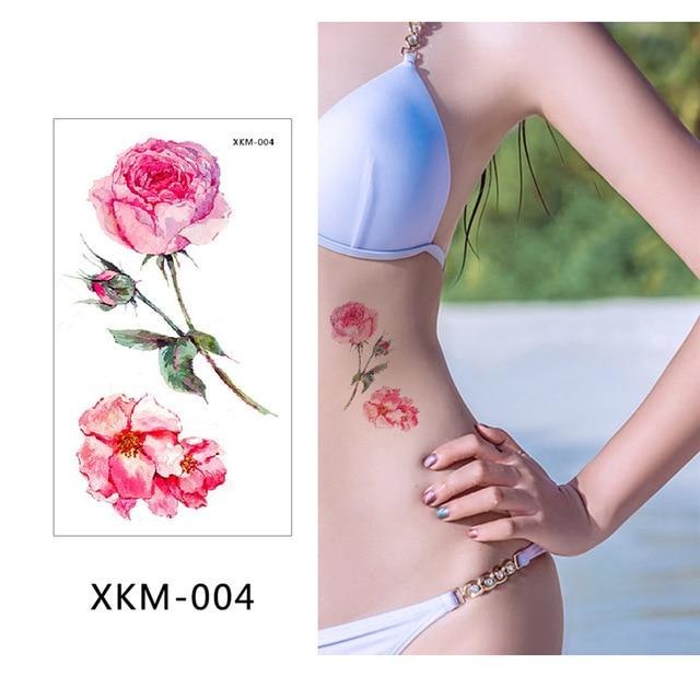 glaryyears New Designs 1 Piece Flower Body Tattoo Temporary Waterproof Flamingo Henna Animals DIY Art Tattoo Sticker 2019 XKM