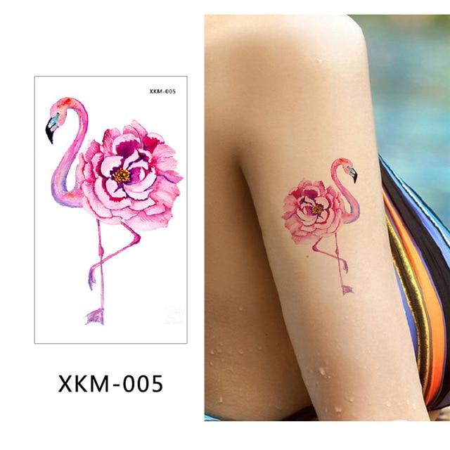 glaryyears New Designs 1 Piece Flower Body Tattoo Temporary Waterproof Flamingo Henna Animals DIY Art Tattoo Sticker 2019 XKM