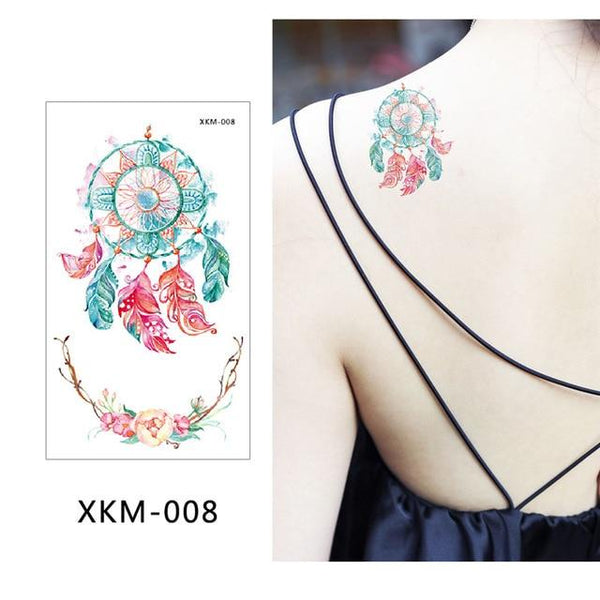 glaryyears New Designs 1 Piece Flower Body Tattoo Temporary Waterproof Flamingo Henna Animals DIY Art Tattoo Sticker 2019 XKM