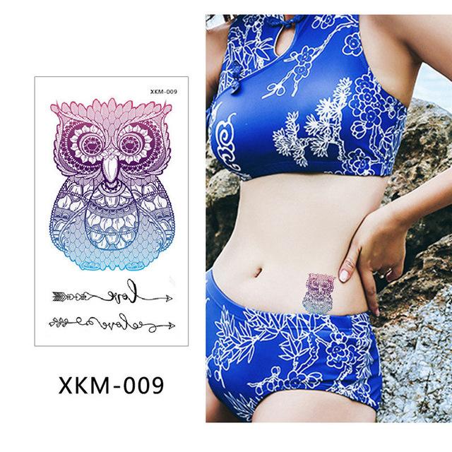 glaryyears New Designs 1 Piece Flower Body Tattoo Temporary Waterproof Flamingo Henna Animals DIY Art Tattoo Sticker 2019 XKM