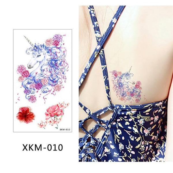 glaryyears New Designs 1 Piece Flower Body Tattoo Temporary Waterproof Flamingo Henna Animals DIY Art Tattoo Sticker 2019 XKM