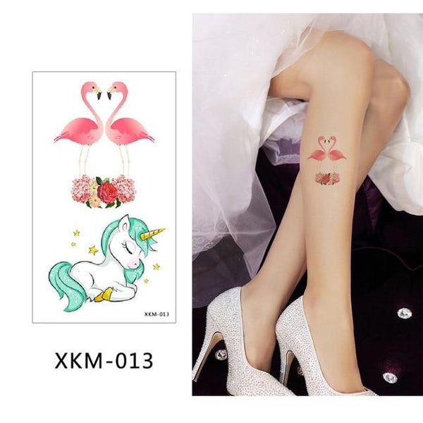 glaryyears New Designs 1 Piece Flower Body Tattoo Temporary Waterproof Flamingo Henna Animals DIY Art Tattoo Sticker 2019 XKM