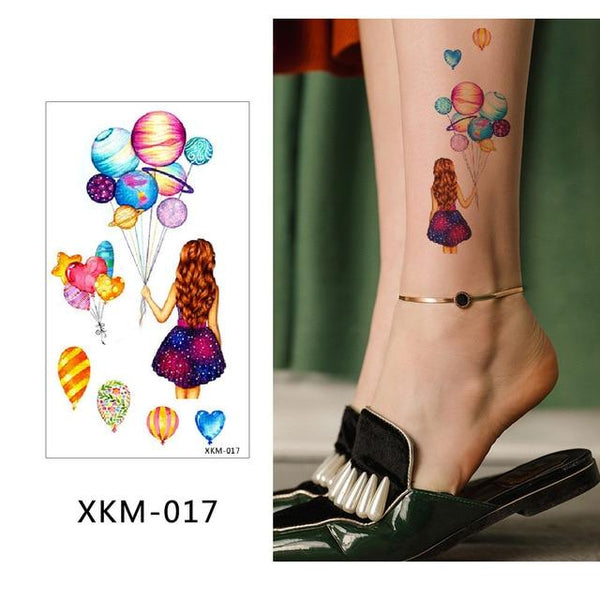 glaryyears New Designs 1 Piece Flower Body Tattoo Temporary Waterproof Flamingo Henna Animals DIY Art Tattoo Sticker 2019 XKM