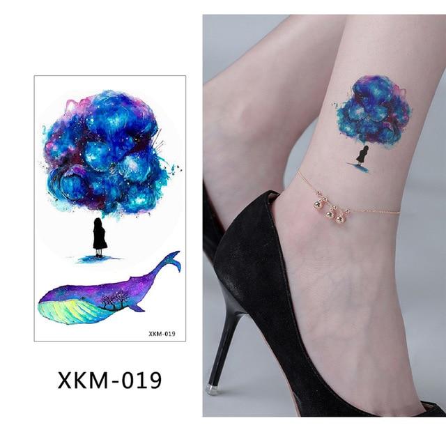 glaryyears New Designs 1 Piece Flower Body Tattoo Temporary Waterproof Flamingo Henna Animals DIY Art Tattoo Sticker 2019 XKM