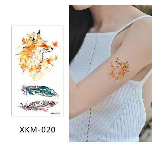 glaryyears New Designs 1 Piece Flower Body Tattoo Temporary Waterproof Flamingo Henna Animals DIY Art Tattoo Sticker 2019 XKM