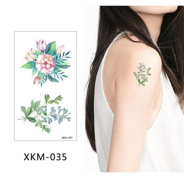 glaryyears New Designs 1 Piece Flower Body Tattoo Temporary Waterproof Flamingo Henna Animals DIY Art Tattoo Sticker 2019 XKM