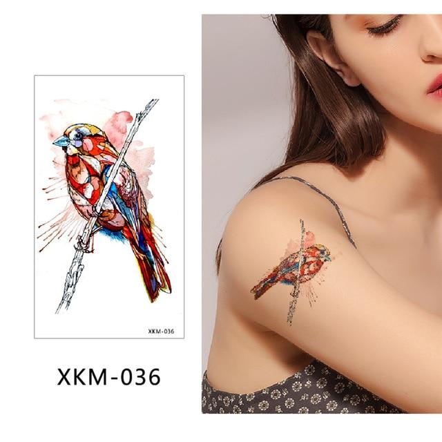 glaryyears New Designs 1 Piece Flower Body Tattoo Temporary Waterproof Flamingo Henna Animals DIY Art Tattoo Sticker 2019 XKM