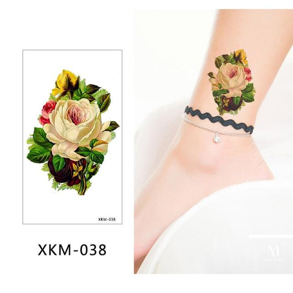 glaryyears New Designs 1 Piece Flower Body Tattoo Temporary Waterproof Flamingo Henna Animals DIY Art Tattoo Sticker 2019 XKM