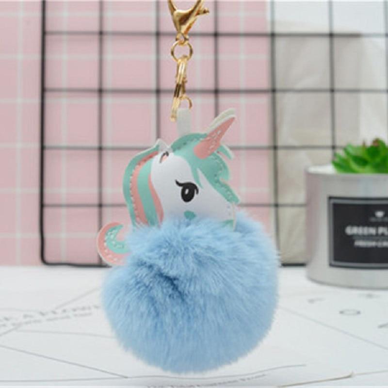 Unicorn Plush Toy Keychain Unicornio Key Pendant Suffed Animal Toy Children Girl Bag Pendant Licorne Plush Dumplings