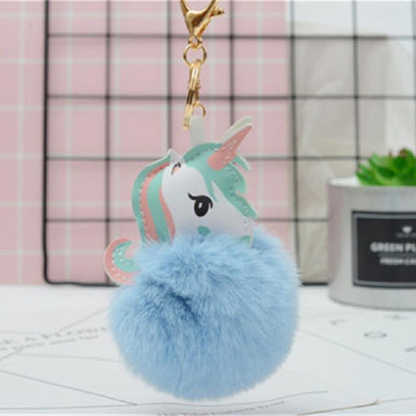 Unicorn Plush Toy Keychain Unicornio Key Pendant Suffed Animal Toy Children Girl Bag Pendant Licorne Plush Dumplings
