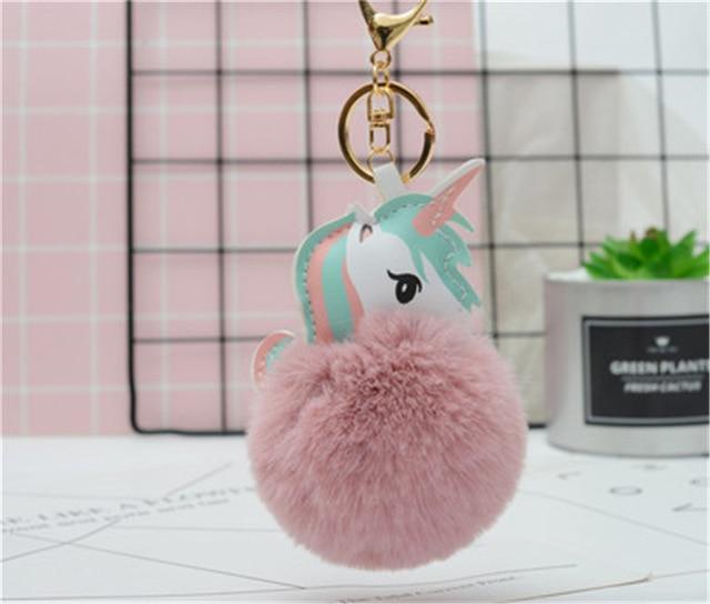 Unicorn Plush Toy Keychain Unicornio Key Pendant Suffed Animal Toy Children Girl Bag Pendant Licorne Plush Dumplings