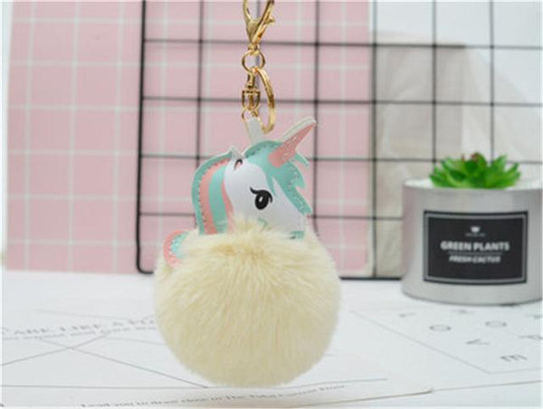 Unicorn Plush Toy Keychain Unicornio Key Pendant Suffed Animal Toy Children Girl Bag Pendant Licorne Plush Dumplings