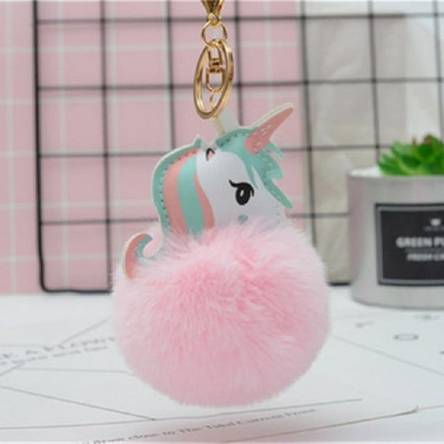 Unicorn Plush Toy Keychain Unicornio Key Pendant Suffed Animal Toy Children Girl Bag Pendant Licorne Plush Dumplings