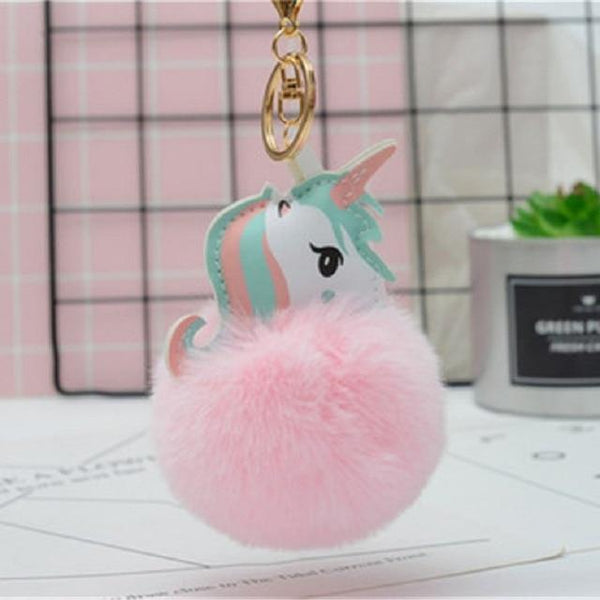 Unicorn Plush Toy Keychain Unicornio Key Pendant Suffed Animal Toy Children Girl Bag Pendant Licorne Plush Dumplings