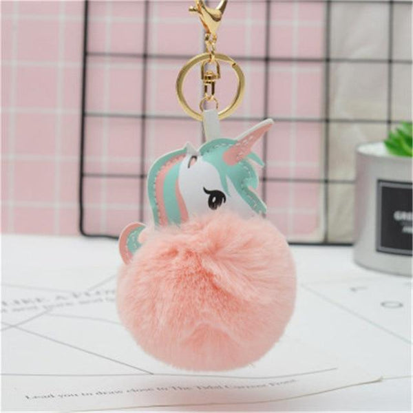 Unicorn Plush Toy Keychain Unicornio Key Pendant Suffed Animal Toy Children Girl Bag Pendant Licorne Plush Dumplings