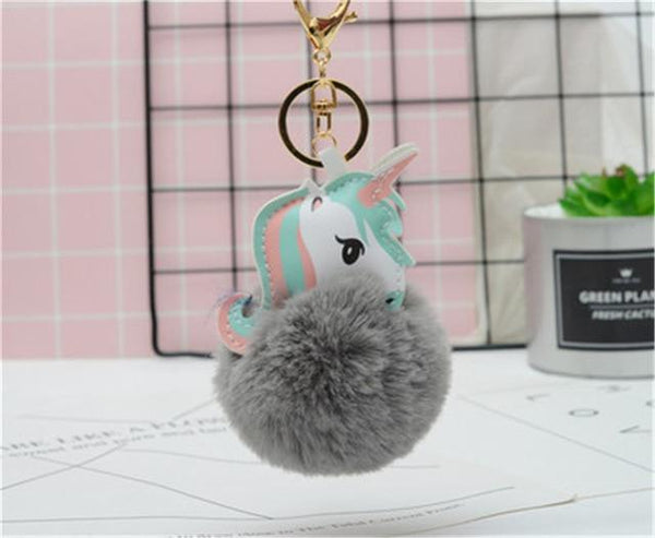 Unicorn Plush Toy Keychain Unicornio Key Pendant Suffed Animal Toy Children Girl Bag Pendant Licorne Plush Dumplings